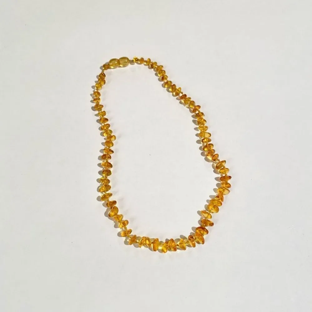 Baby amber teething necklace